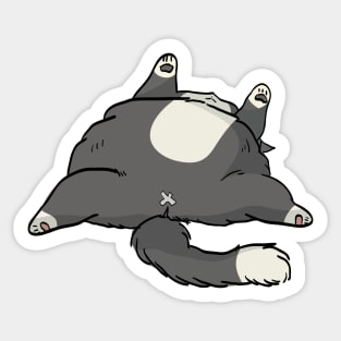 Grey Sleeping Cat Sticker